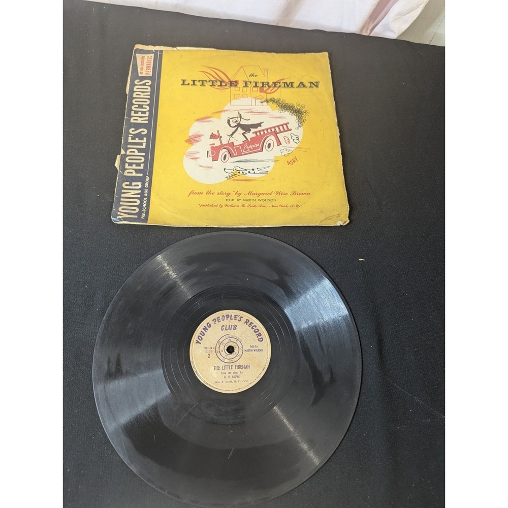 1950's The little Fireman 10" childrens Vintage 78rpm Young‎ peoples records
